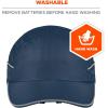 image:imageErgodyne  23339 Lightweight Bump Cap with LED Brim Lighting Baseball Hat Style Long Brim Skullerz 8965NavyNavy