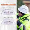 image:imageErgodyne 8964 Full Brim Safety Helmet Type 2 Class C Hard Hat with Chin Strap Adjustable Venting ANSIISEA Z8912014Red