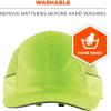 image:imageSafety Bump Cap with LED Brim Lighting Baseball Hat Style Short Brim Ergodyne Skullerz 8960Lime