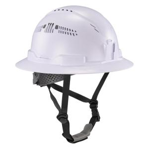 image:imageErgodyne 8964 Full Brim Safety Helmet Type 2 Class C Hard Hat with Chin Strap Adjustable Venting ANSIISEA Z8912014White