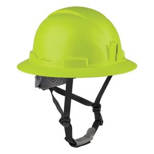 image:imageErgodyne Skullerz 8963 Full Brim Safety Helmet Type 2 Class E Hard Hat with Chin Strap ANSIISEA Z8912014Lime